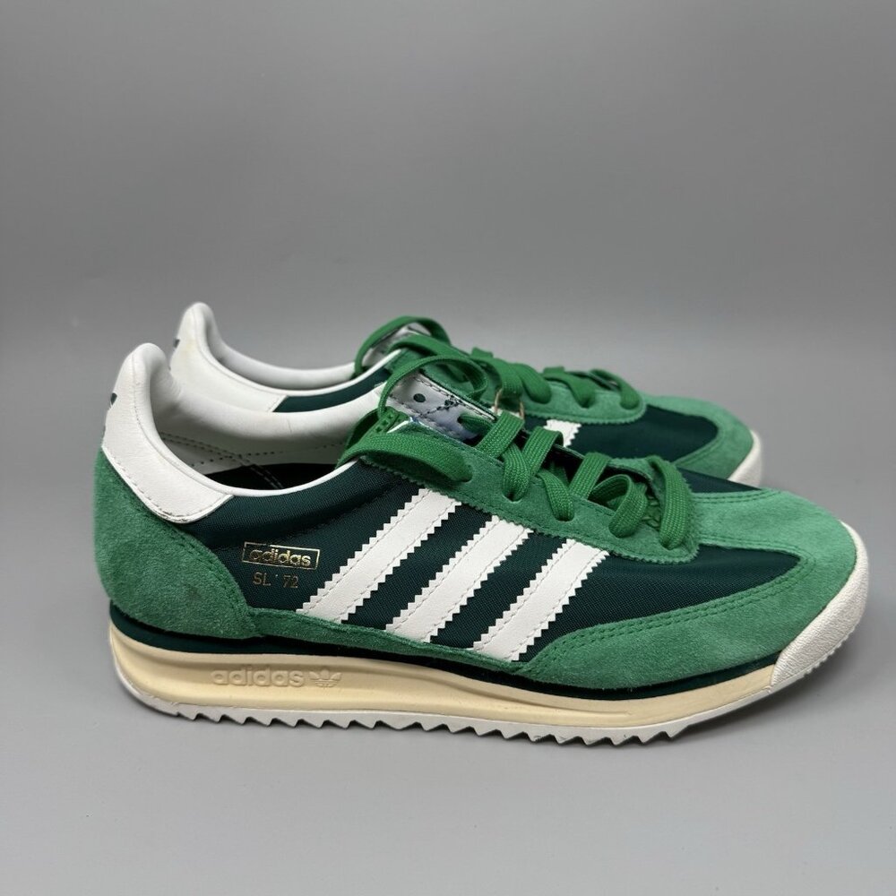 Adidas Juniors SL 72 Originals Size 5 Green/White JH5673 Sneakers New No Box
